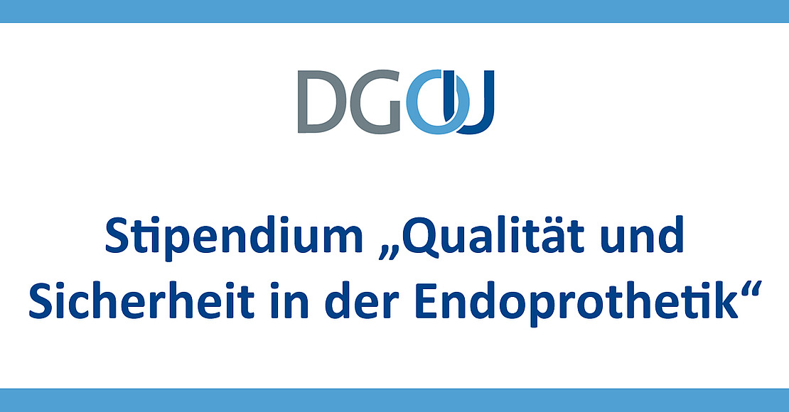 Logo Stipendium "Qualität und Sicherheit in der Endoprothetik"