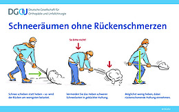 Schneeräumen ohne Rückenschmerzen