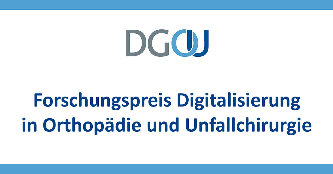 Logo Forschungspreis Digitalisierung in Orthopädie und Unfallchirurgie