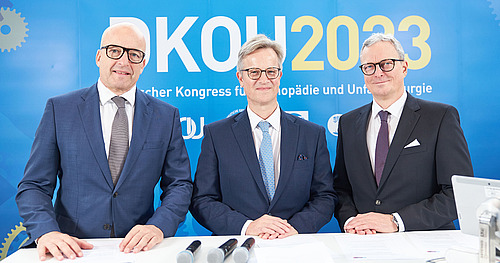 Prof. Dr. Steffen Ruchholtz, Prof. Dr. Maximilian Rudert und Prof. Dr. Christoph-Eckhard Heyde